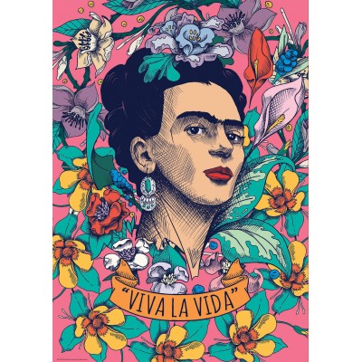 Puzzle Educa Viva la Vida, Frida Kahlo de 500 Piezas Puzzles Educa - 2