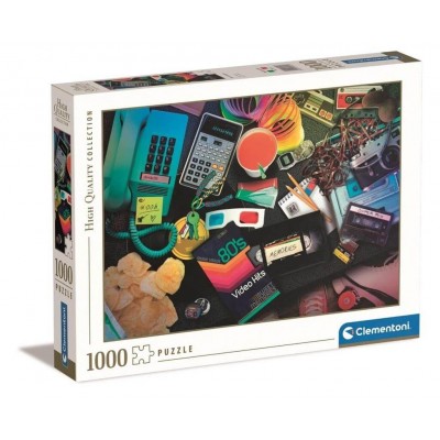 Puzzle Clementoni Nostalgia de los 80 de 1000 Piezas Clementoni - 1