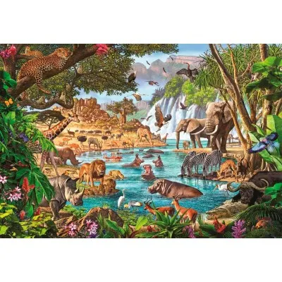 Puzzle Clementoni Abrevadero Africano de 3000 Piezas Clementoni - 1