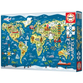 Puzzle Educa Mapamundi Sean Sims de 200 Piezas Puzzle Educa Mapamundi Sean Sims de 200 Piezas Puzzles Educa - 1