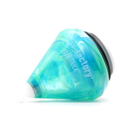 YOYO FACTORY ELEC-Trick LED Toupie avec Roulement à Billes et Ficelle - Bleu (Illuminer LED, toupie, trompo, spintop, peonza
