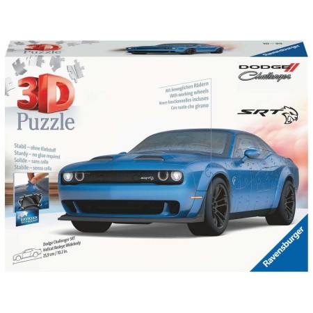 Puzzle 3D Ravensburger Dodge Challenger Azul 163 Piezas Ravensburger - 1