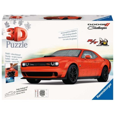 Puzzle 3D Ravensburger Dodge Challenger Rojo 165 Piezas Ravensburger - 1