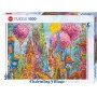 Puzzle Heye Pueblo con Encanto, Arboles Rosados de 1000 Piezas Heye - 2