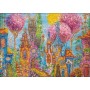 Puzzle Heye Pueblo con Encanto, Arboles Rosados de 1000 Piezas Heye - 1