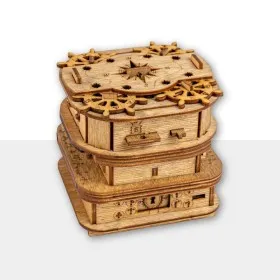 Caja secreta sorpresa, caja de rompecabezas de madera pequeña, desafío para  la mente, caja misteriosa de baratijas, regalo divertido mágico -   España