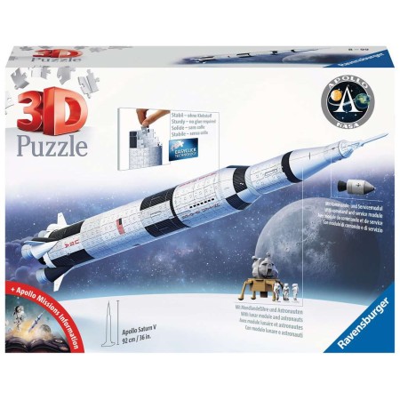 Puzzle 3D Ravensburger Cohete Apolo Saturno V de 440 Piezas Ravensburger - 1
