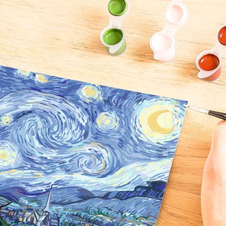 Van Gogh & La Noche Estrellada - Pintura por Numero (50x40)