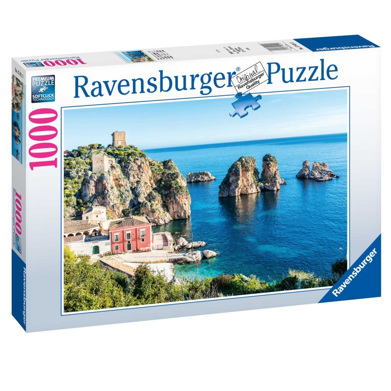 Lais Puzzle Sicilia - Bellissima Città costiera di Sciacca nel Sud dell'isola. Italia 1000 Pezzi