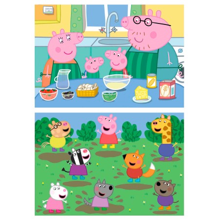 Puzzle Educa de Madera Peppa Pig 2 x 25 Piezas