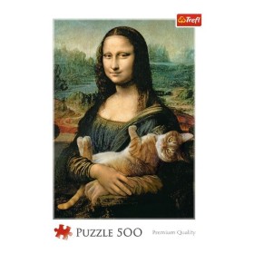 Puzzle Trefl Mona Lisa y Gato de 500 piezas Puzzles Trefl - 1