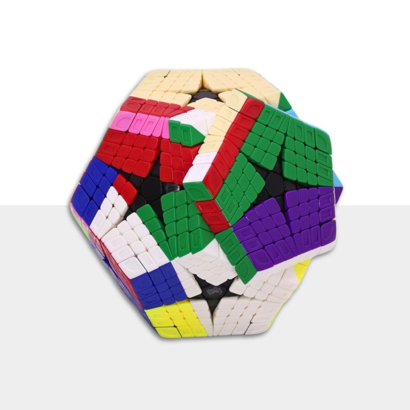 FunnyGoo YuXin HuangLong 7 x 7 Dodécaèdre 12 Surface Gigaminx Megaminx 7 x 12 Magic Puzzle Cube Autocollant sans Support Cube sans Autocollant