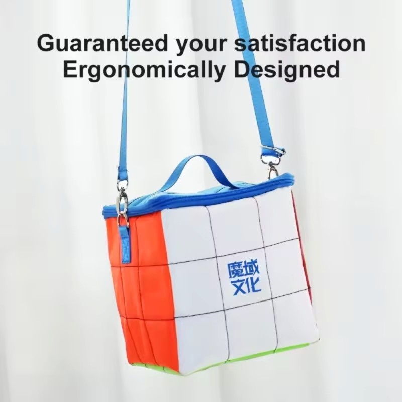 Bolsa De Transporte MoYu Para Cubos Mágicos, Práctica, Ligera, Con Asa Y Hombrera Ajustable, Ideal Para Viajes, Compras Y Torneos, Material Oxford Resistente, Color Negro, 36x25x7.5cm