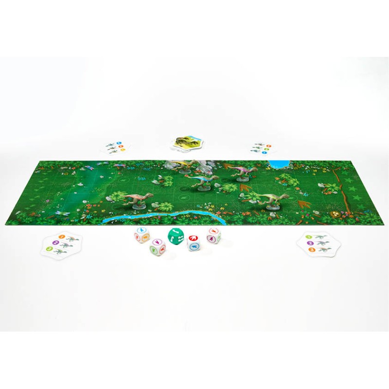 Juego De Mesa Raptor Race FlexiQ - Carrera De Dinosaurios Para Niños De 6 Años, 2 A 5 Jugadores