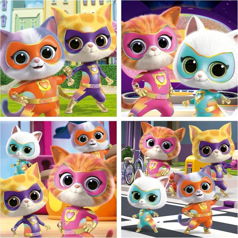 Puzzle Maleta Progresiva SuperKitties 12-25 piezas - Kubekings