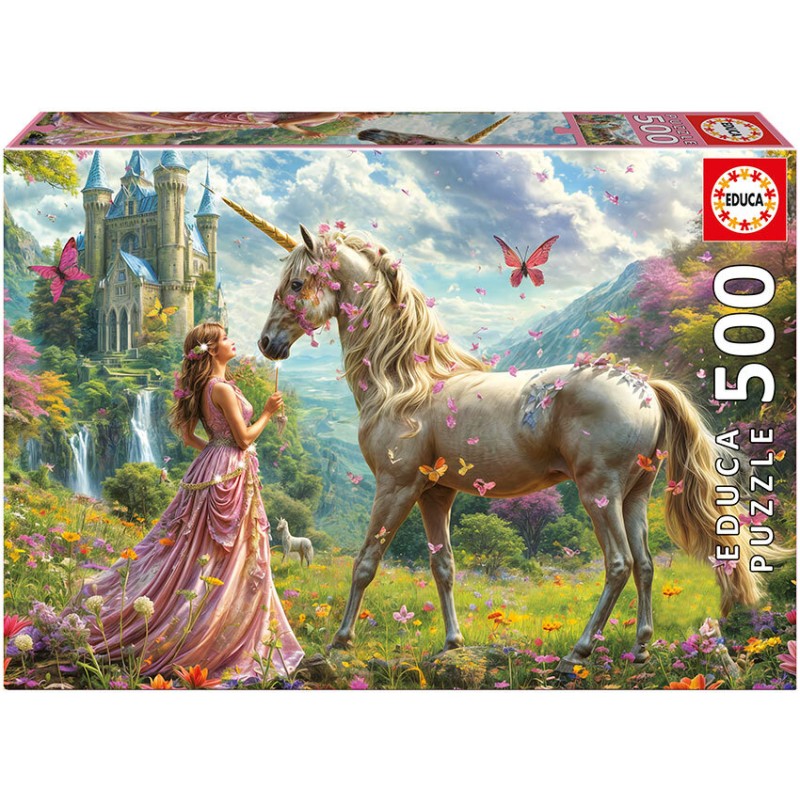 Puzzle Hadas y Unicornios 500 piezas – Fantasía para montar 🦄