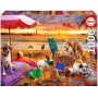 Puzzle Educa Perros Jugando en la Playa de 1000 Piezas