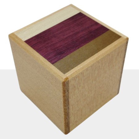 Caja Japonesa Cube 2 Sun 7 Etapas Madera Natural Yosegi - 1