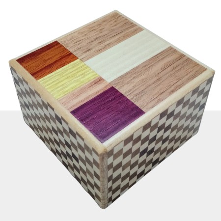 Caja Japonesa Knock Box 5 Etapas Madera Natural Yosegi - 1