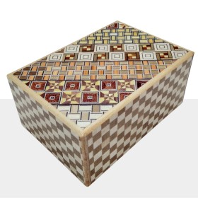 Caja Japonesa Yosegi Ichimatsu Knock Box 5 Etapas Caja Japonesa Yosegi Ichimatsu Knock Box 5 Etapas Yosegi - 1