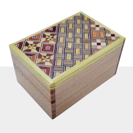 Caja Japonesa Yosegi 2.5 Sun 5 Etapas Madera Natural Yosegi - 1