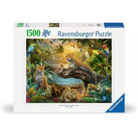 Puzzle Ravensburger Leopardos en la selva de 1500 Piezas Ravensburger - 1
