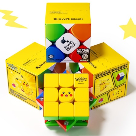 Swift Block 355S 3x3 - Pokémon Pikachu (Magnético, Muelles, Frosted) Gan Cube - 1