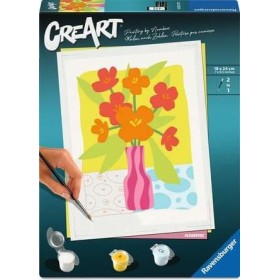 Set de Pintura por Números Ravensburger CreArt Trend D – Jarrón Flores Naranjas y Rojas Ravensburger - 1