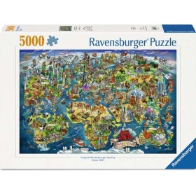 Puzzle Ravensburger Mapa del Mundo Ilustrado de 5000 Piezas Ravensburger - 1