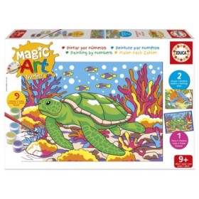 Set de Pintura por Números Educa Magic Art Animales Marinos (9+) Puzzles Educa - 1