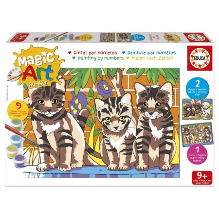 Set de Pintura por Números Educa Magic Art Gatos y Perros (9+) Puzzles Educa - 1