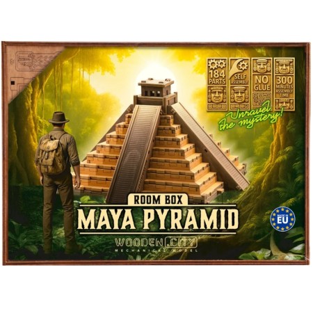 Pirámide Maya - Caja Secreta Escape Room 3D de Madera Wooden City Wooden City - 1