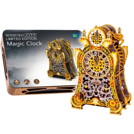 Reloj Mágico Edición Limitada - Reloj Mecánico 3D de Madera Wooden City Wooden City - 1