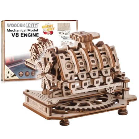 Motor V8 - Maqueta Mecánica 3D de Madera Wooden City Wooden City - 1