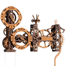 Reloj de Pared Engranajes Steampunk - Puzzle 3D de Madera Wooden City Wooden City - 1