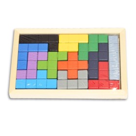 Puzzle de Bloques de Madera - Juego Educativo de Lógica - 1
