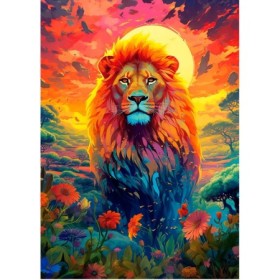 Puzzle Educa Mirada Majestuosa de León de 500 Piezas Puzzles Educa - 1