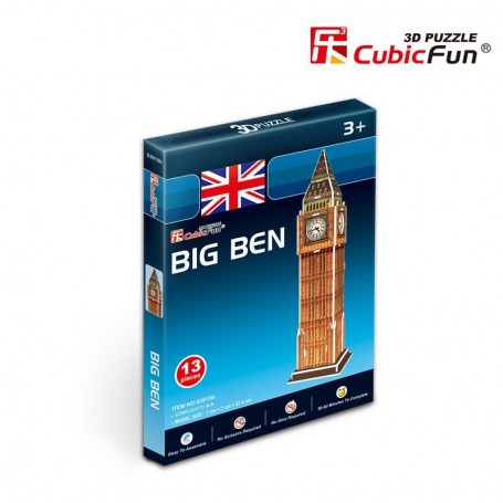 Puzzle 3D Big Ben Mini Cubic Fun 13 Piezas - Cubic Fun 3D Puzzle