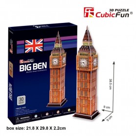 recibo equipo Sitio de Previs Comprar Puzzle 3D Big Ben Cubic Fun 30 Piezas