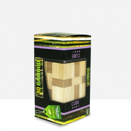 Puzzle Bambú Cubo 3D - 3D Bamboo Puzzles