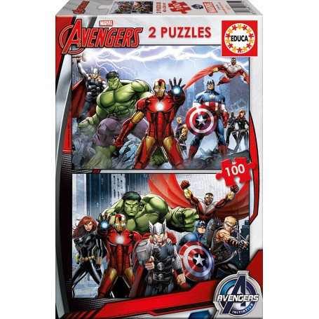 Puzzle Educa Los Vengadores 2x100 Piezas - Puzzles Educa