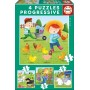 Puzzle Educa Animales de la Granja Progresivo 6-9-12-16 Piezas - Puzzles Educa