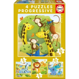Puzzle Educa Animales Salvajes Progresivo 12-16-20-25 Piezas Puzzle Educa Animales Salvajes Progresivo 12-16-20-25 Piezas Puzzles Educa - 1
