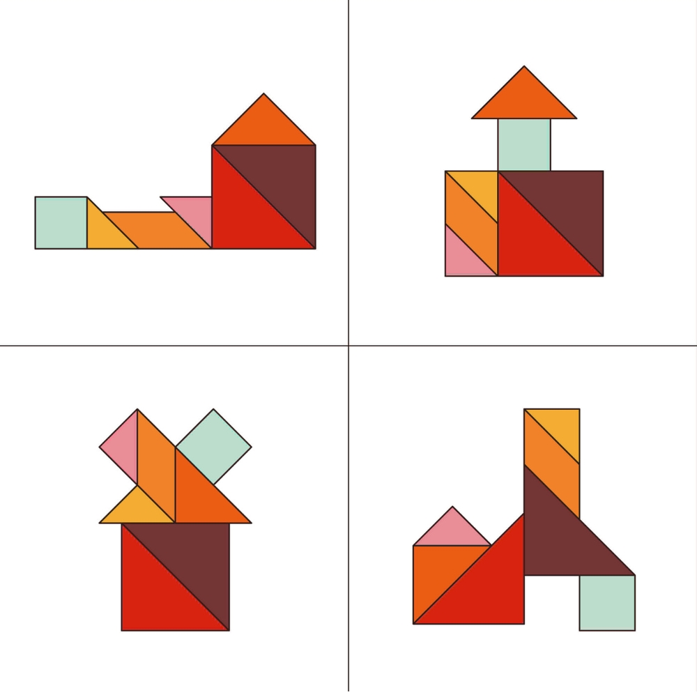 Construcción de edificios y puentes con tangram