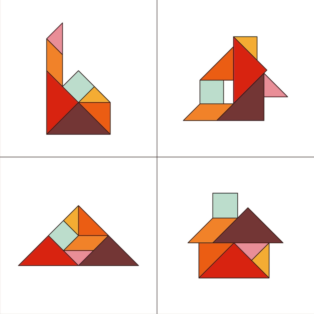 Castillos y torres figuras tangram